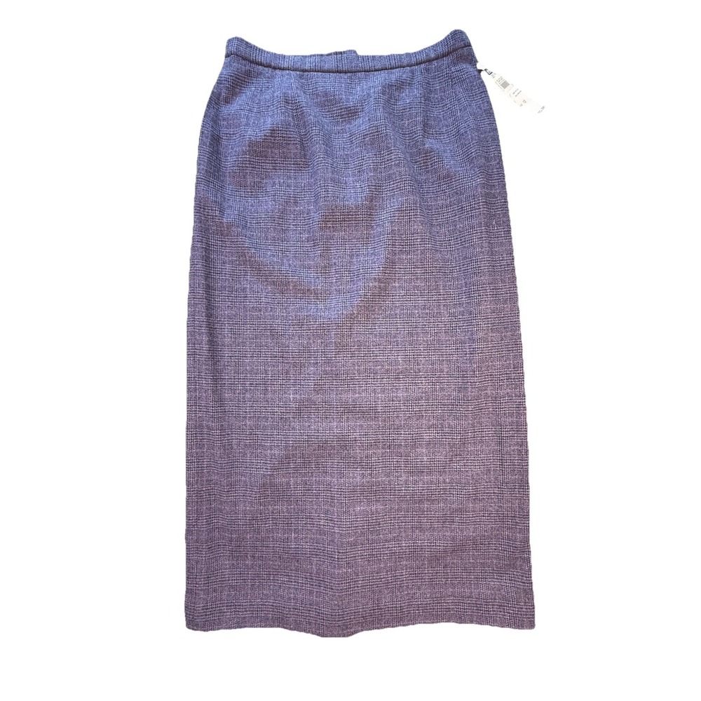 Pendleton Women's SZ 12 100% Virgin Wool Skirt Blue Plaid Lined Pockets NEW!‎